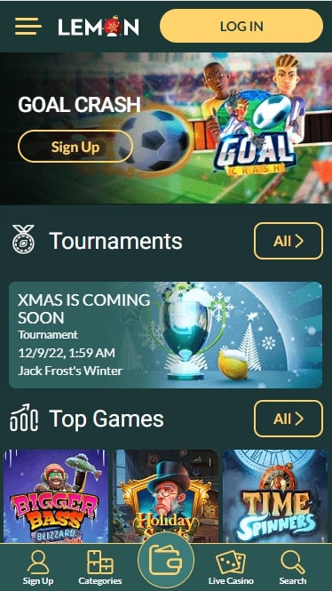 LemonCasino wersja mobilna